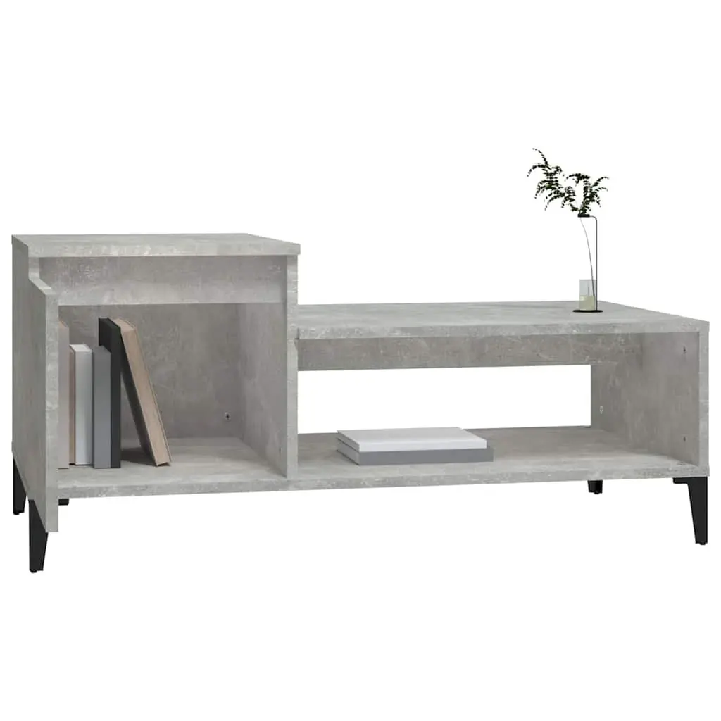 Grey Engineered Wood Coffee Table with Ample Storage