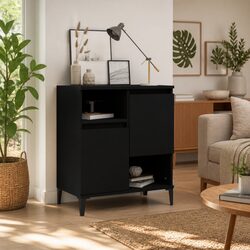 Reliable Black Sideboard 60x35x70 cm for Simple Living