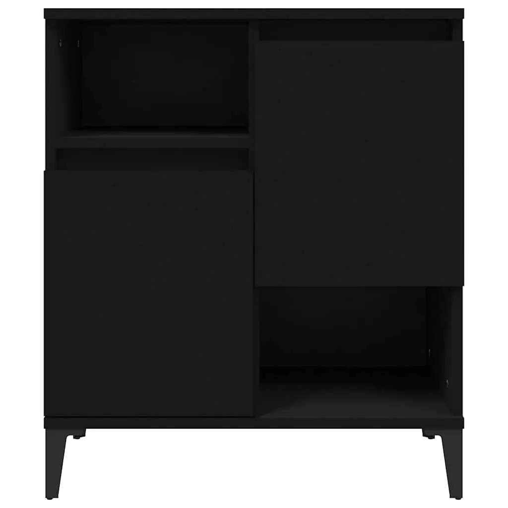 Sideboard Storage Cabinet 60x35x70 cm Black Engineered Wood Buffet Furniture