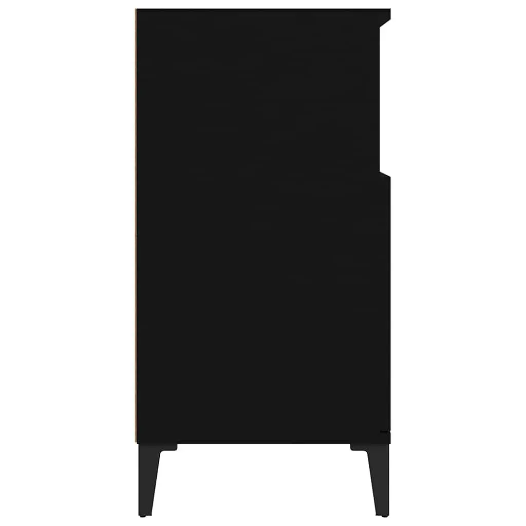 Sideboard Storage Cabinet 60x35x70 cm Black Engineered Wood Buffet Furniture