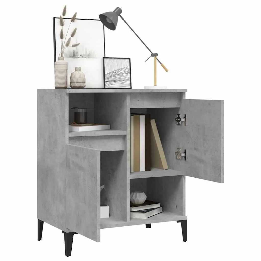 Sideboard Storage Cabinet Grey 60x35x70 cm Engineered Wood Buffet Cupboard