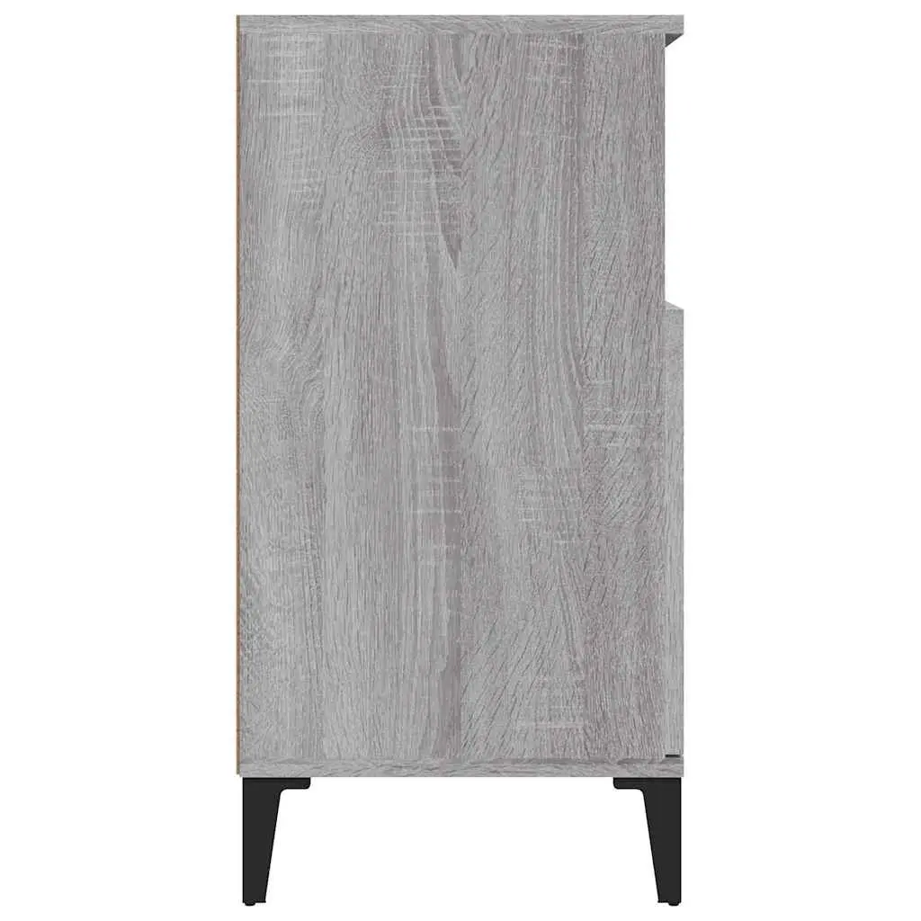 Sideboard Grey Sonoma 60x35x70 cm Storage Cabinet with 4 Compartments Display