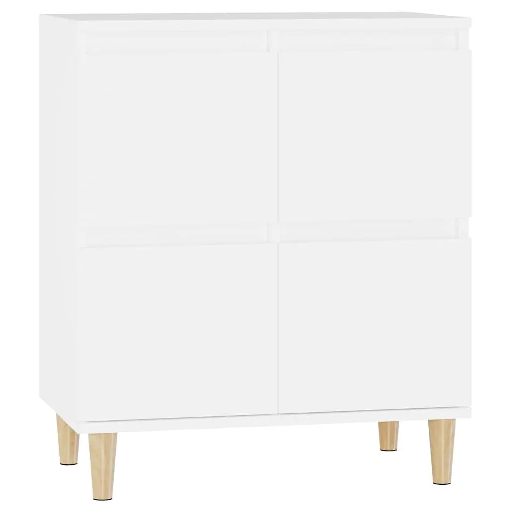 Sideboard Storage Cabinet 60x35x70 cm White Engineered Wood Buffet Furniture