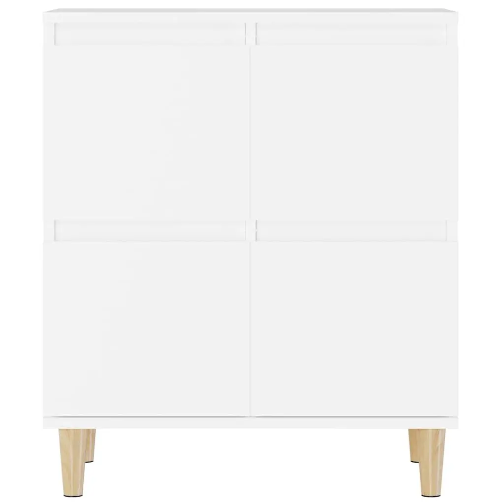 Sideboard Storage Cabinet 60x35x70 cm White Engineered Wood Buffet Furniture