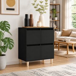Practical Black Sideboard 60x35x70 cm for Your Home