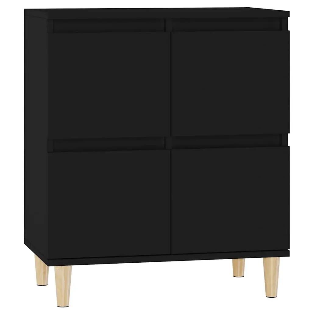 Sideboard Storage Cabinet 60x35x70 cm Black Engineered Wood Buffet Furniture