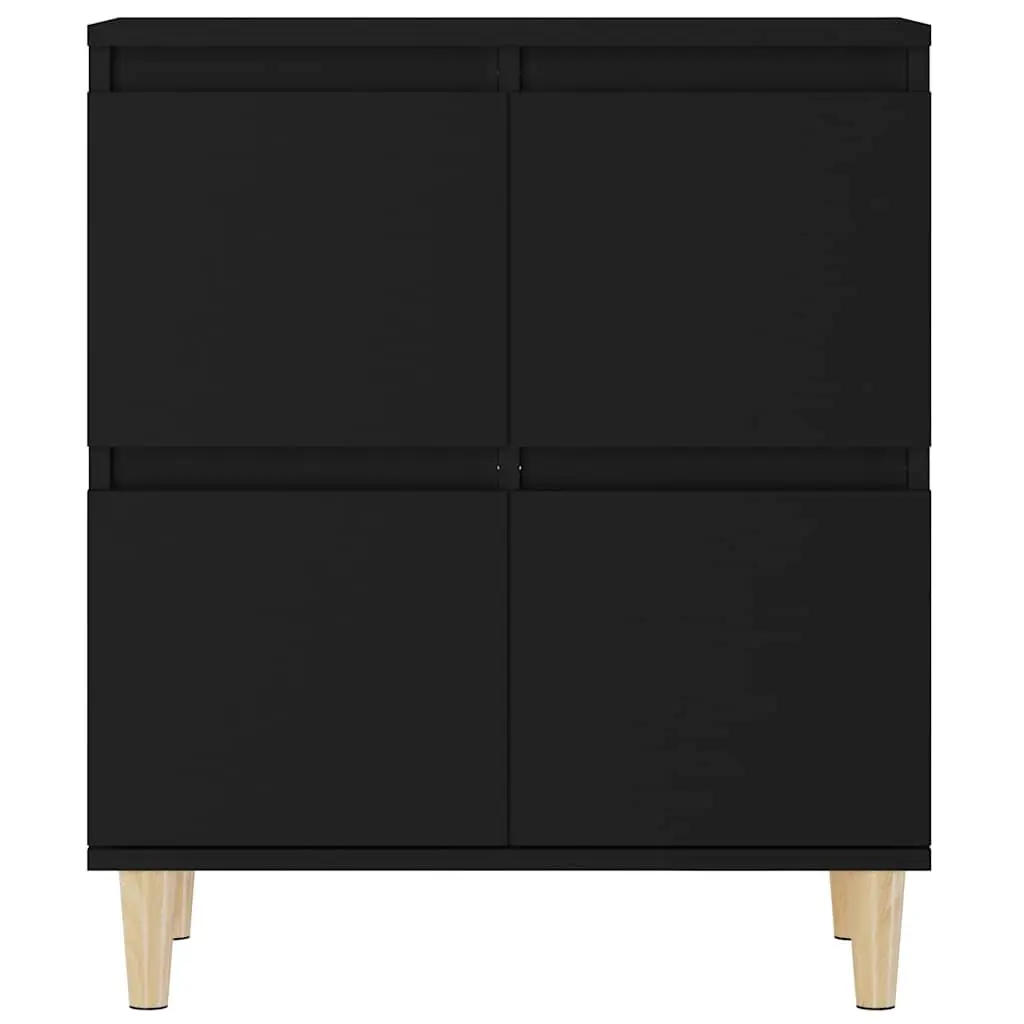 Sideboard Storage Cabinet 60x35x70 cm Black Engineered Wood Buffet Furniture