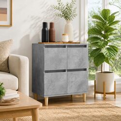 Grey Sideboard Storage Cabinet - Quality & Value 60x35x70cm