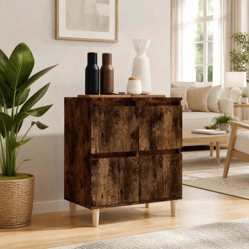 Brown Engineered Wood Sideboard with Ample Storage
