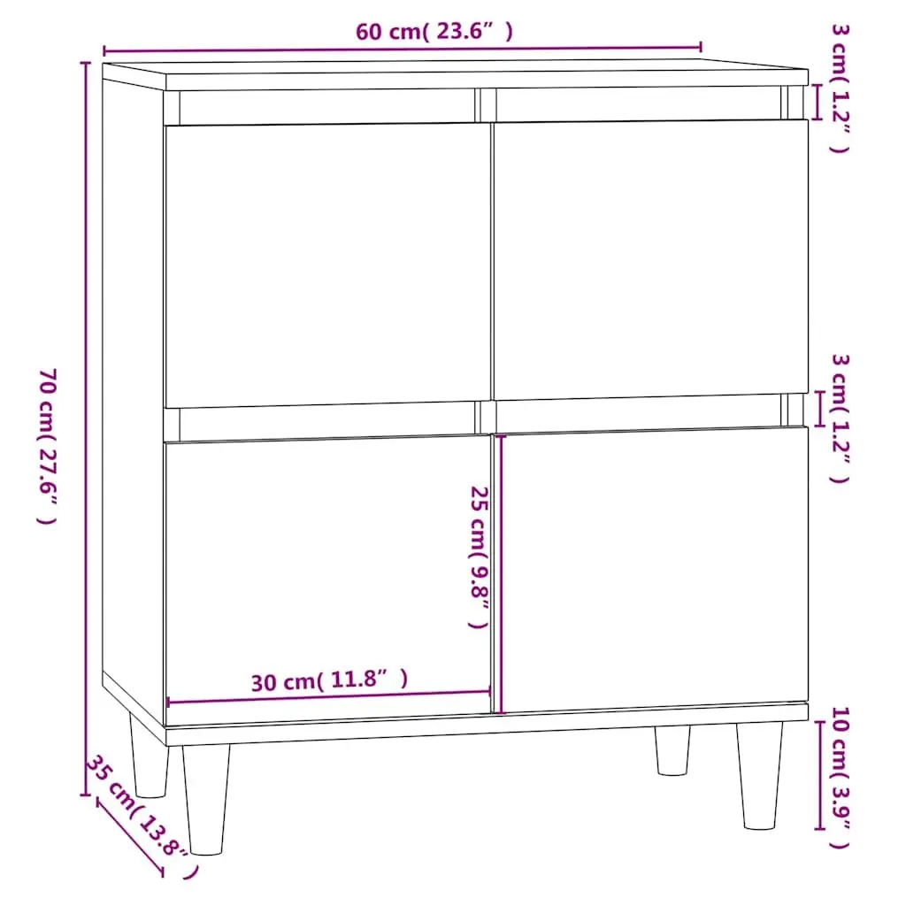 Brown Engineered Wood Sideboard with Ample Storage