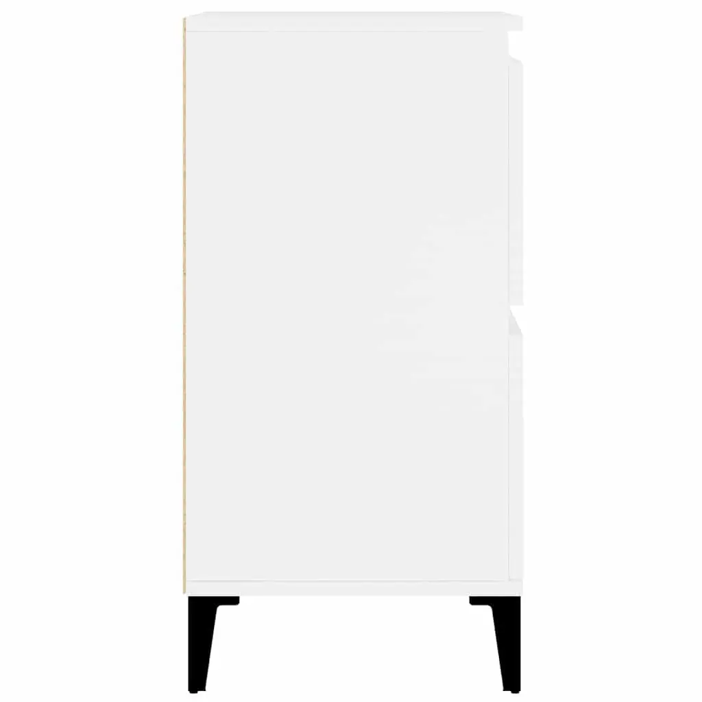 Engineered Wood Storage Sideboard White Buffet Cabinet 60x35x70cm