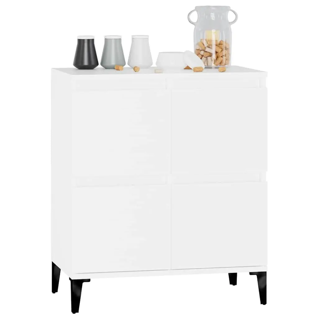Engineered Wood Storage Sideboard White Buffet Cabinet 60x35x70cm