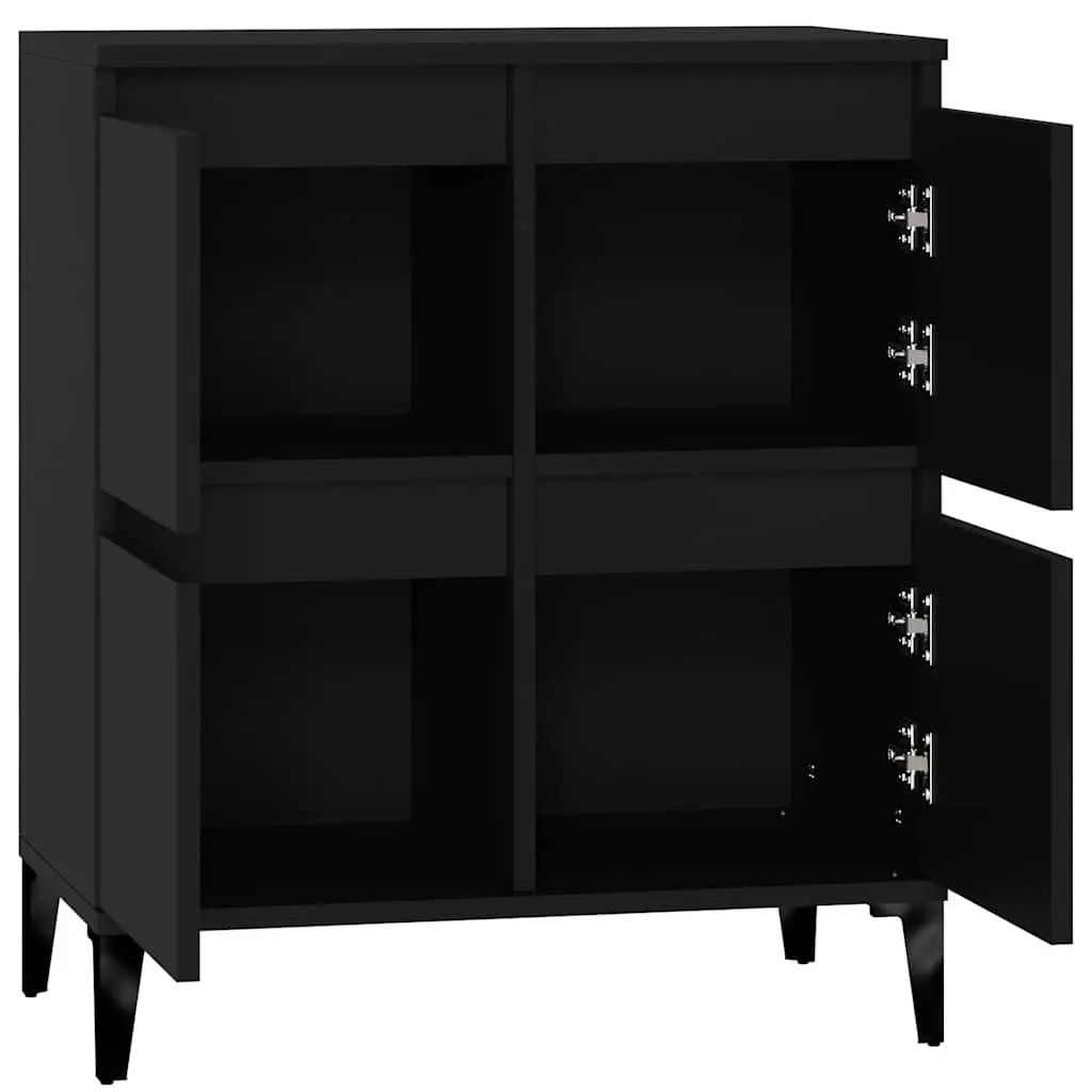 Black Sideboard 60x35x70 cm Engineered Wood