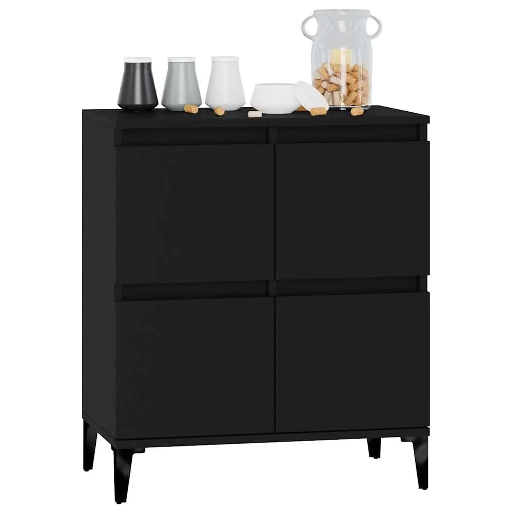 Black Sideboard 60x35x70 cm Engineered Wood