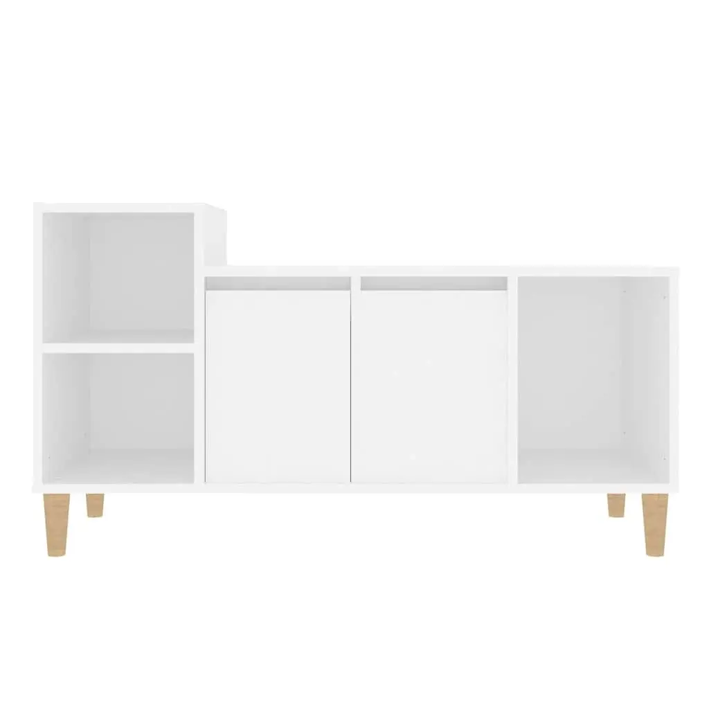 TV Cabinet Media Storage Unit 100 x 35 x 55 cm White Engineered Wood
