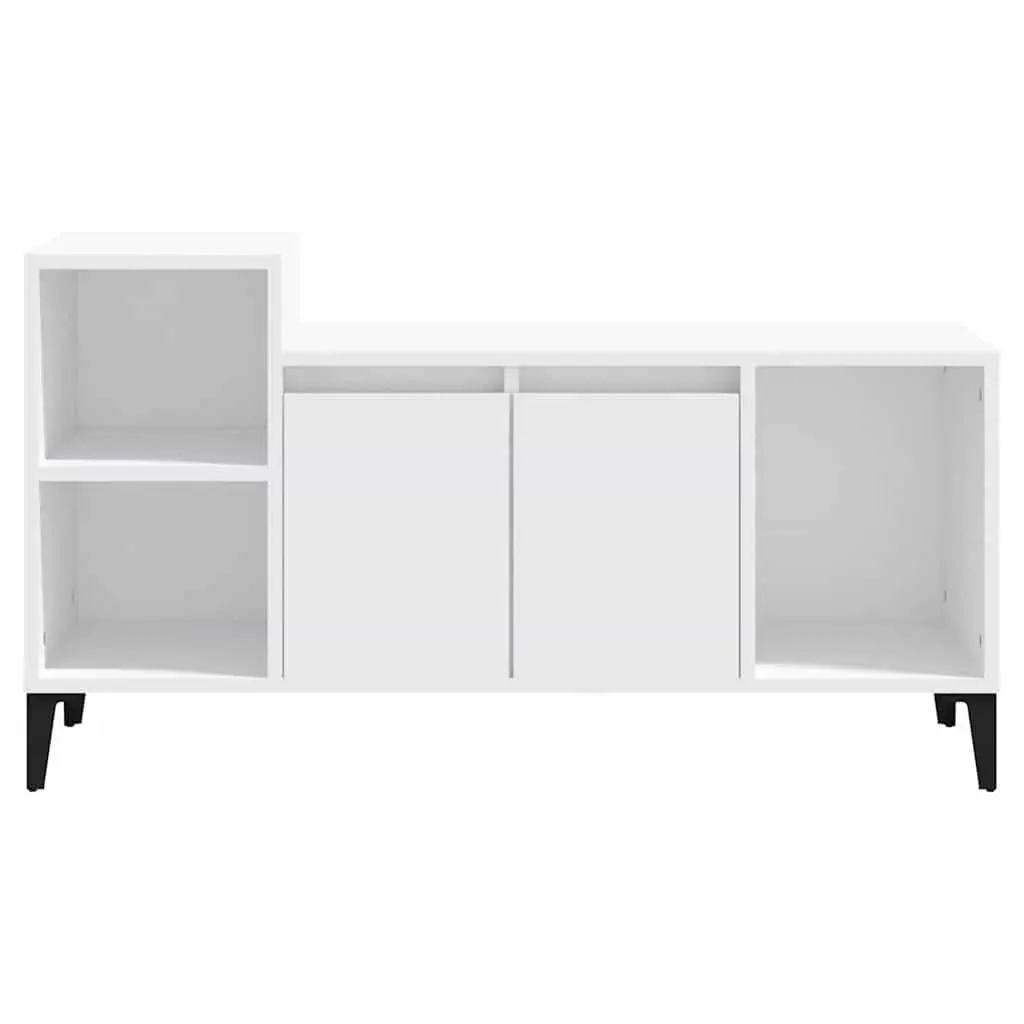 White TV Cabinet with Smart Storage Solutions