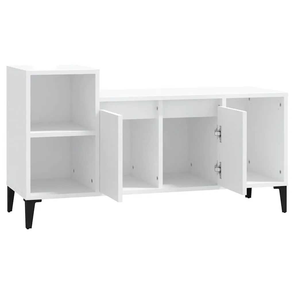 White TV Cabinet with Smart Storage Solutions