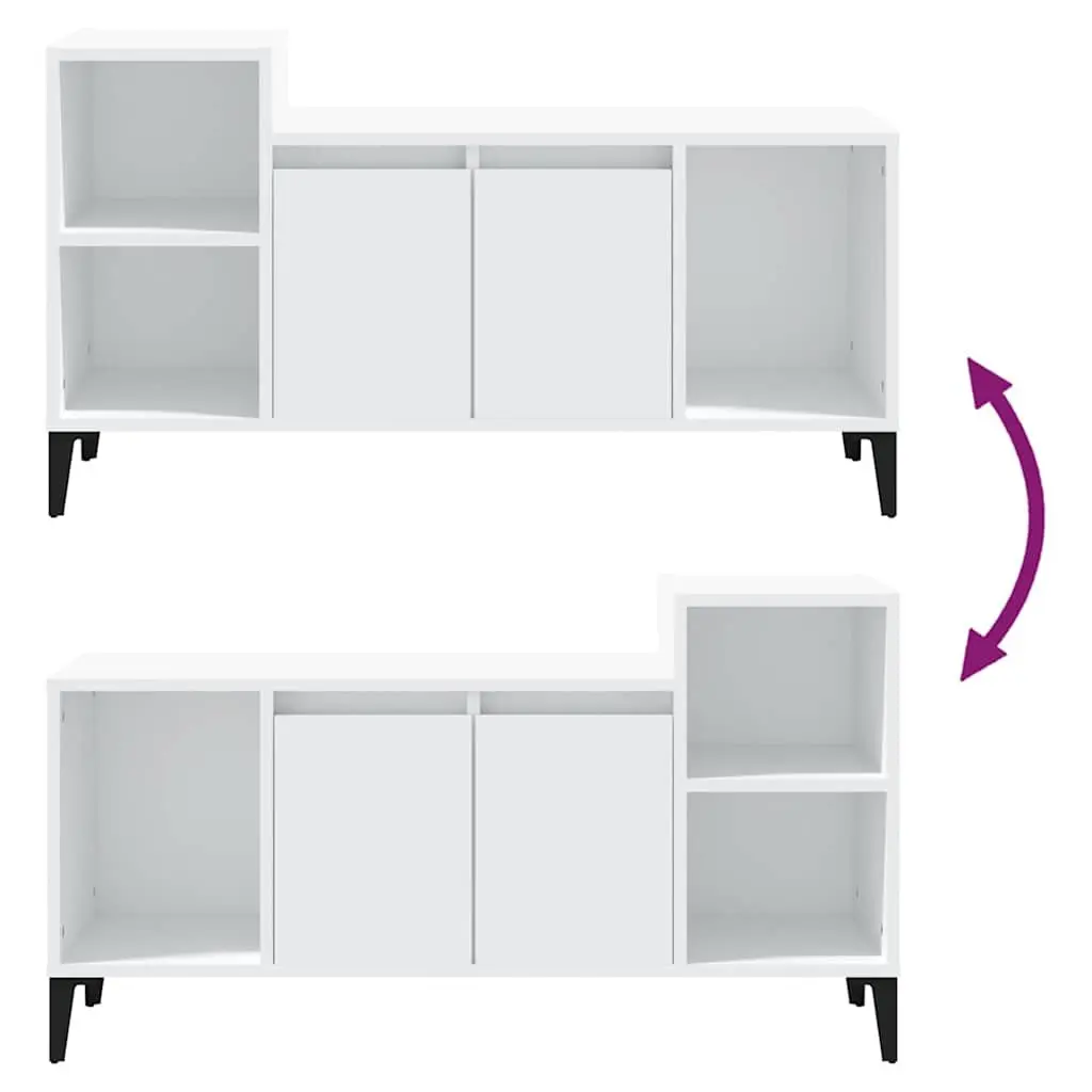 White TV Cabinet with Smart Storage Solutions