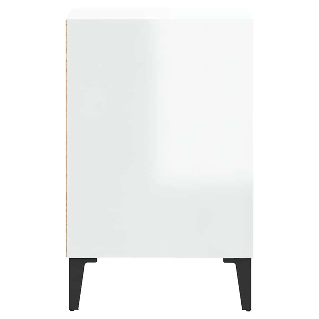 TV Cabinet Media Storage Unit 100cm White High Gloss Engineered Wood