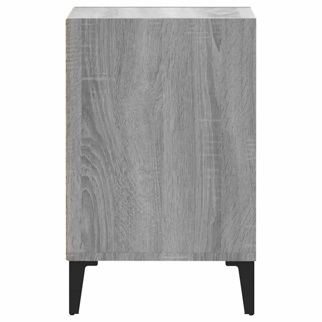 TV Cabinet Grey Sonoma Engineered Wood Storage Unit Media Console 100x35x55cm