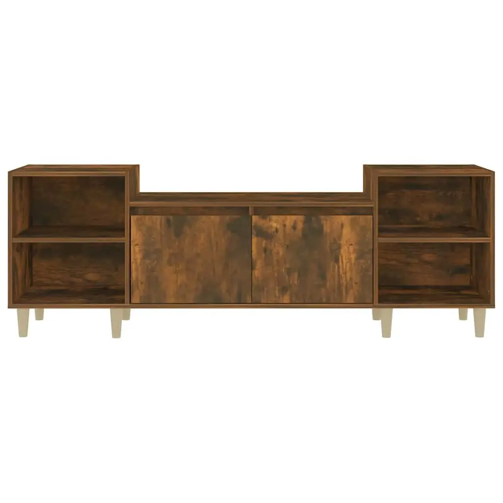 TV Cabinet Engineered Wood Media Unit Storage Compartment 160x35x55cm Brown