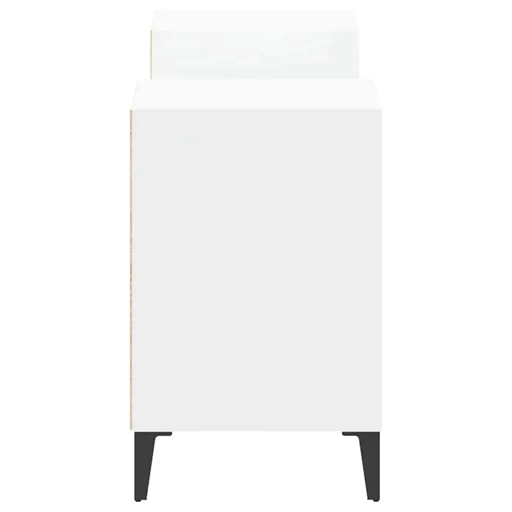 TV Cabinet Media Storage Unit 160x35x55 cm White with 6 Compartments Doors