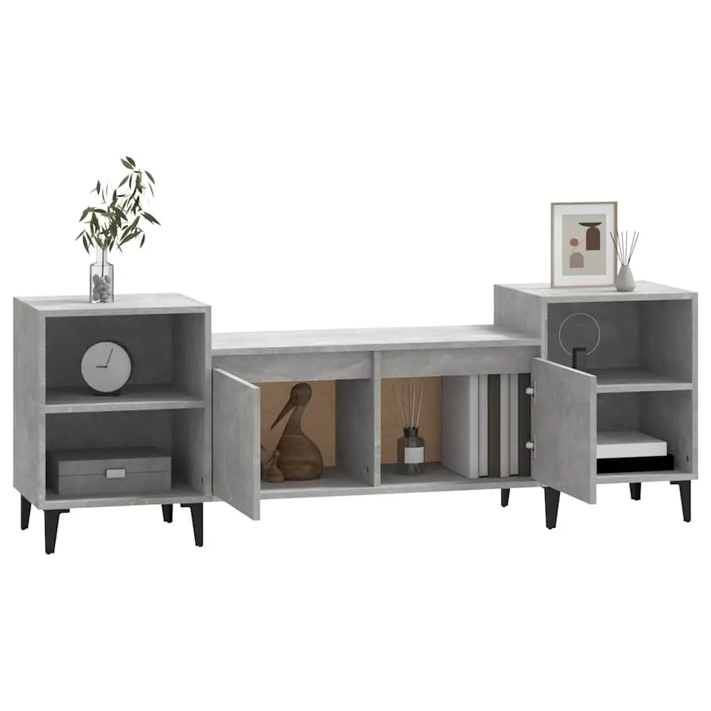 Grey TV Cabinet for Storage and Display