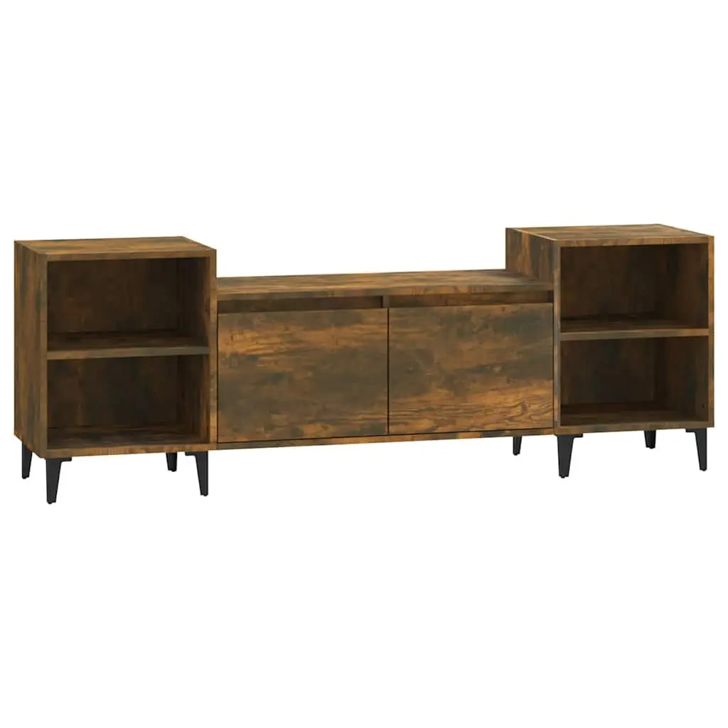 Engineered Wood TV Stand Storage Brown 160x35x55cm Living Room