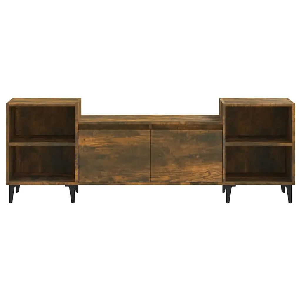 Engineered Wood TV Stand Storage Brown 160x35x55cm Living Room