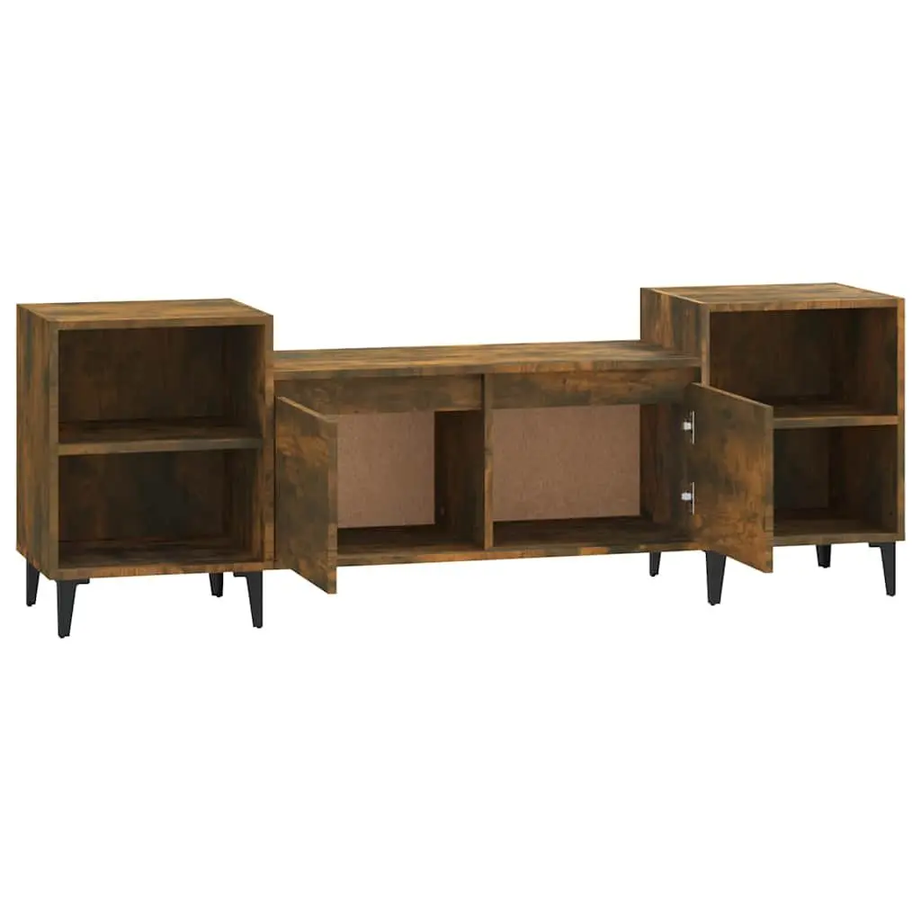 Engineered Wood TV Stand Storage Brown 160x35x55cm Living Room