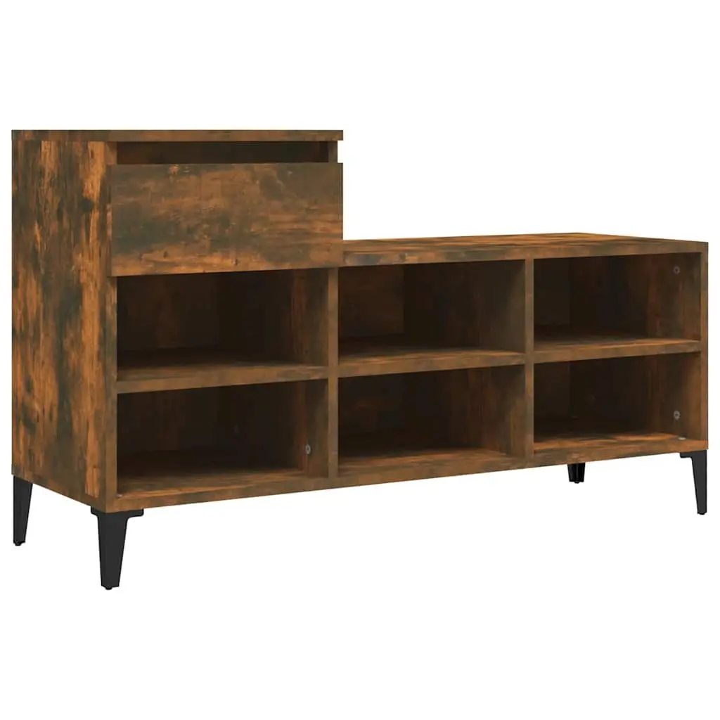 Shoe Organiser Cabinet with 6 Compartments and Drawer Engineered Wood Brown