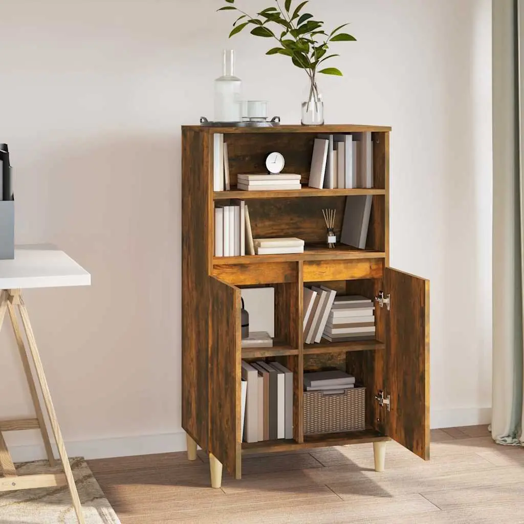 Highboard Sideboard Cabinet Storage Furniture Brown Engineered Wood 60x36x110cm