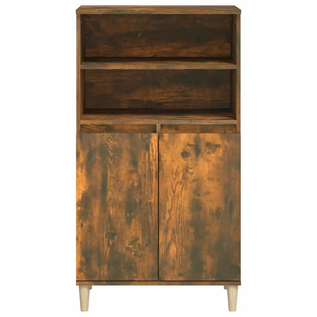 Highboard Sideboard Cabinet Storage Furniture Brown Engineered Wood 60x36x110cm