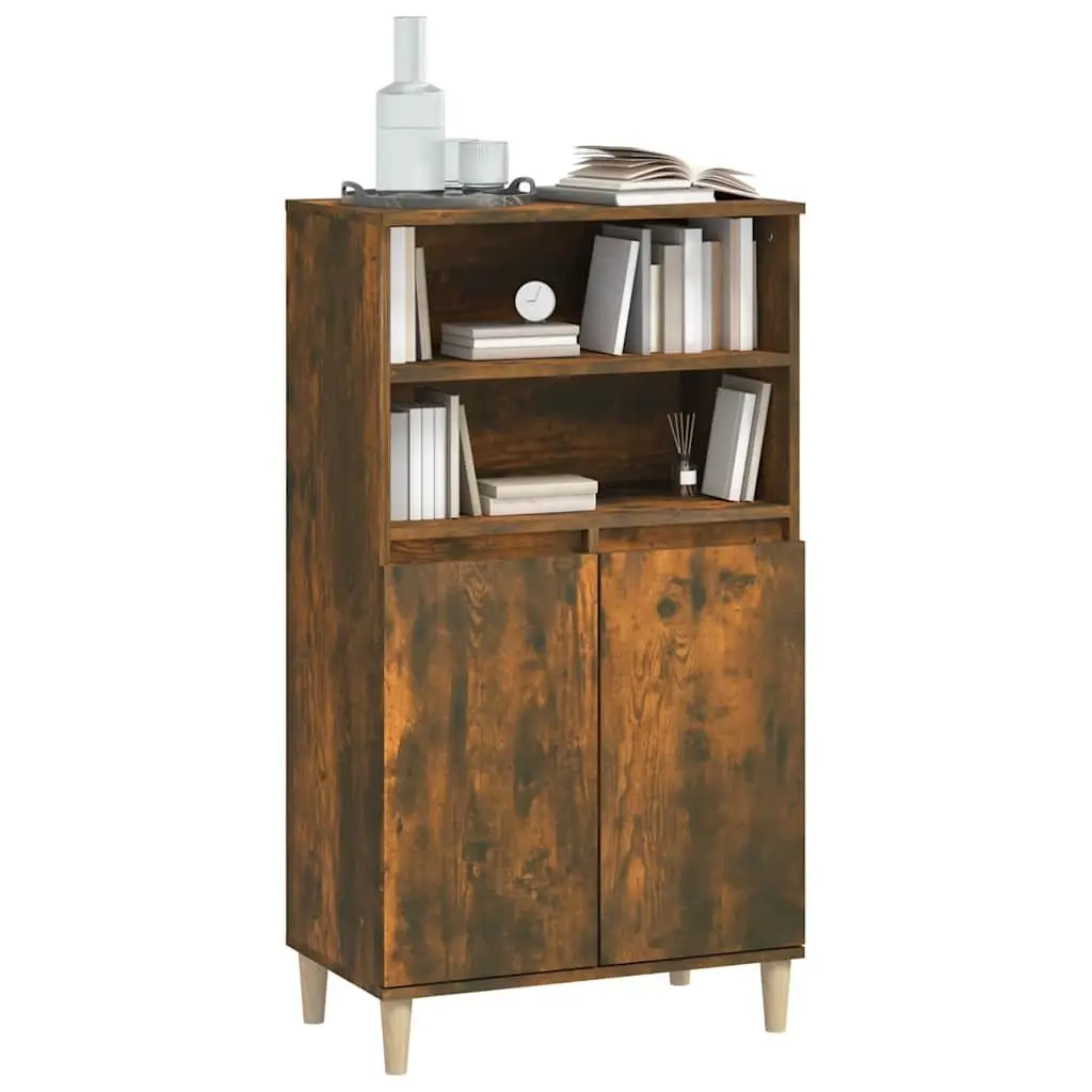 Highboard Sideboard Cabinet Storage Furniture Brown Engineered Wood 60x36x110cm