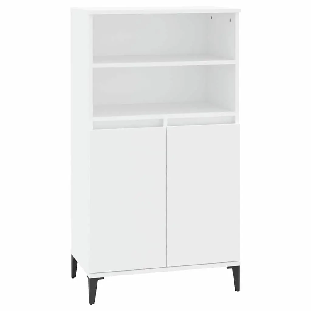 White Highboard Storage Cabinet