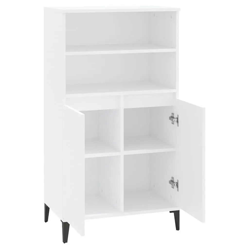 White Highboard Storage Cabinet