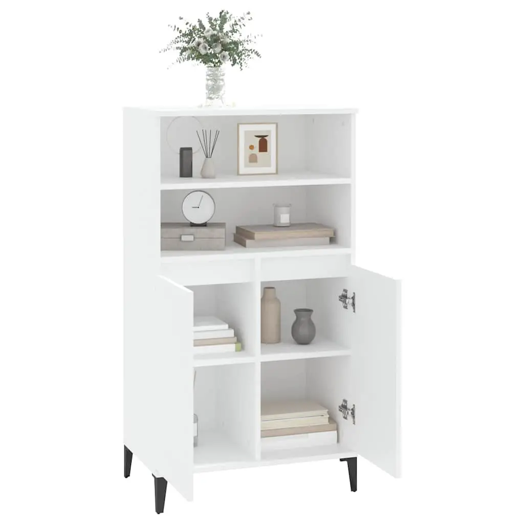 White Highboard Storage Cabinet