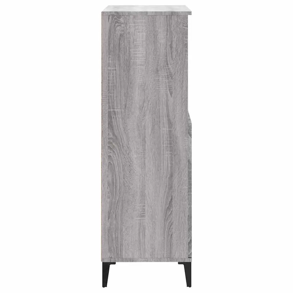 Grey Sonoma Highboard with Storage Compartments