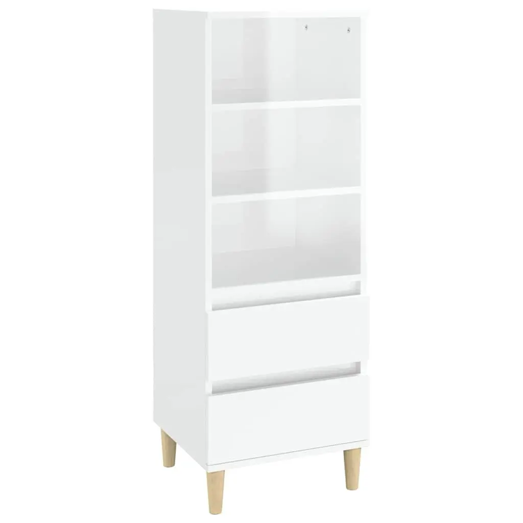 Highboard Storage Cabinet with Wood Feet