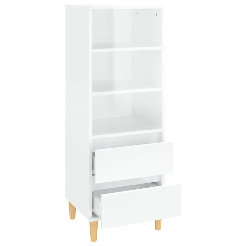 Highboard Storage Cabinet with Wood Feet