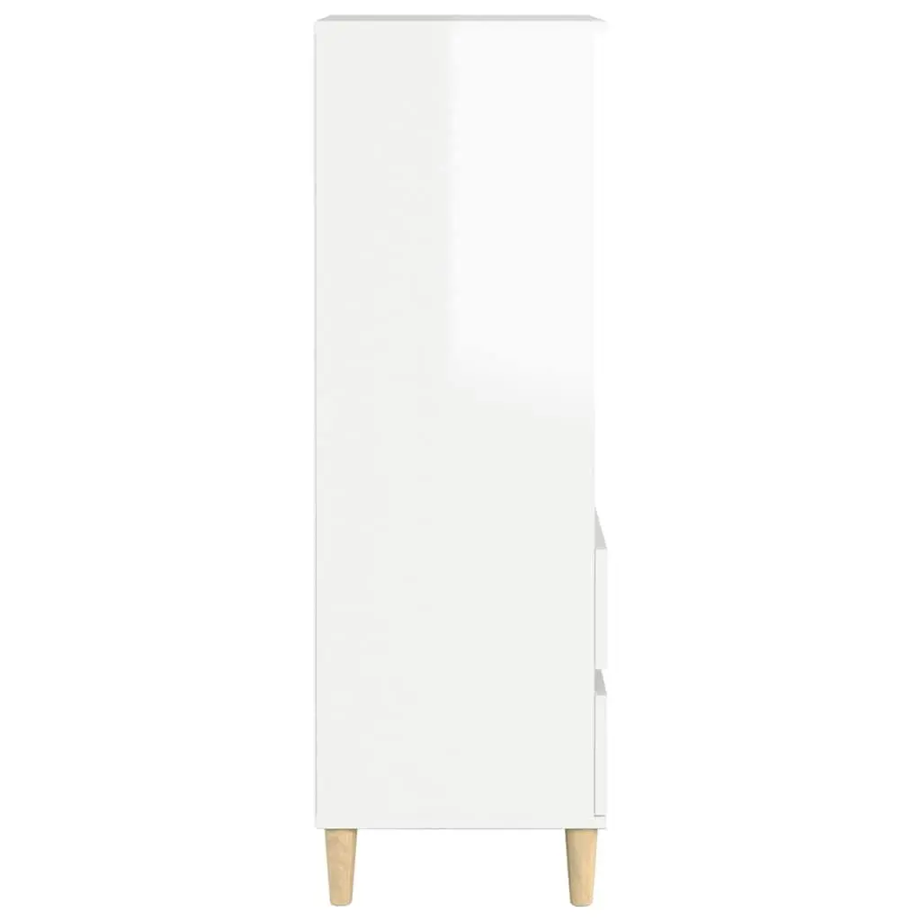 Highboard Storage Cabinet with Wood Feet