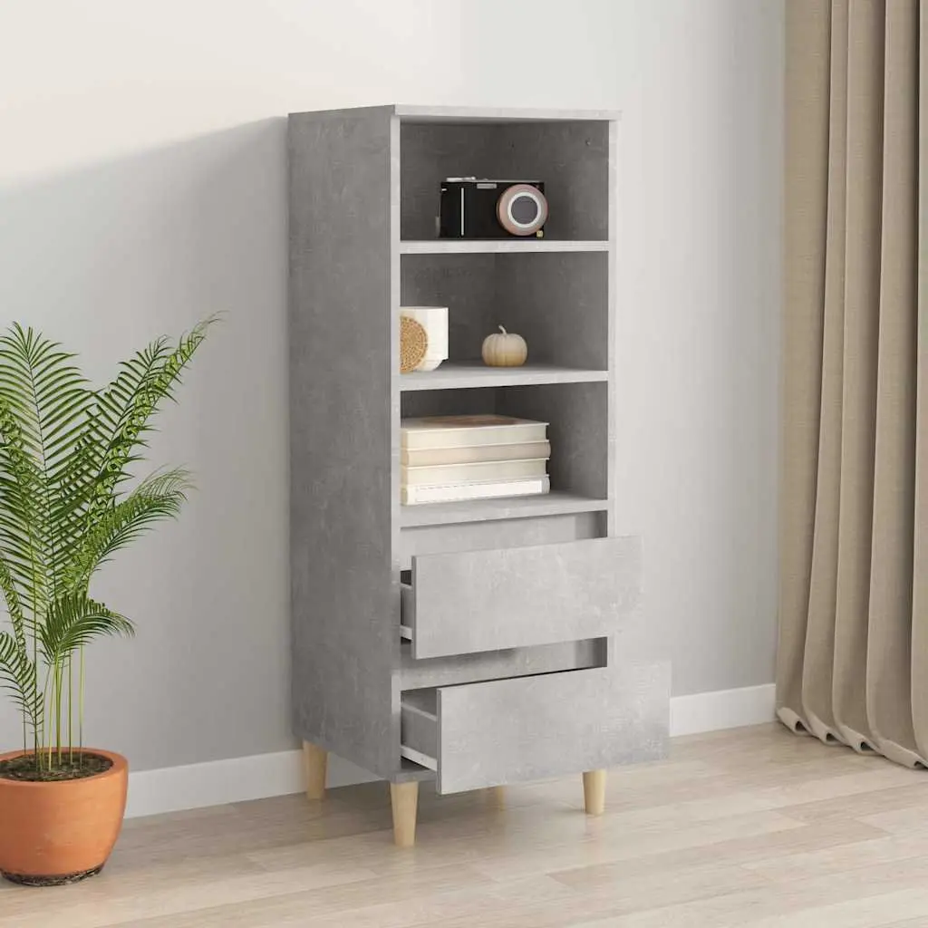 Grey Highboard with Ample Storage Space