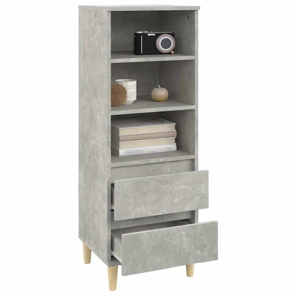 Grey Highboard with Ample Storage Space