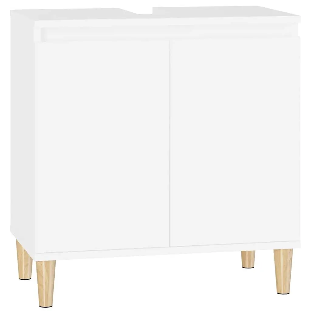 Bathroom Vanity Unit Sink Cabinet Storage Engineered Wood 58x33x60cm White