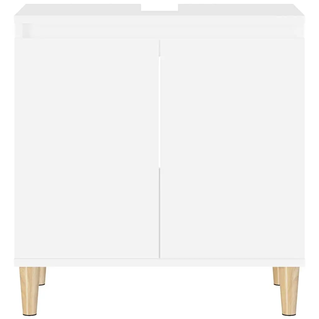 Bathroom Vanity Unit Sink Cabinet Storage Engineered Wood 58x33x60cm White