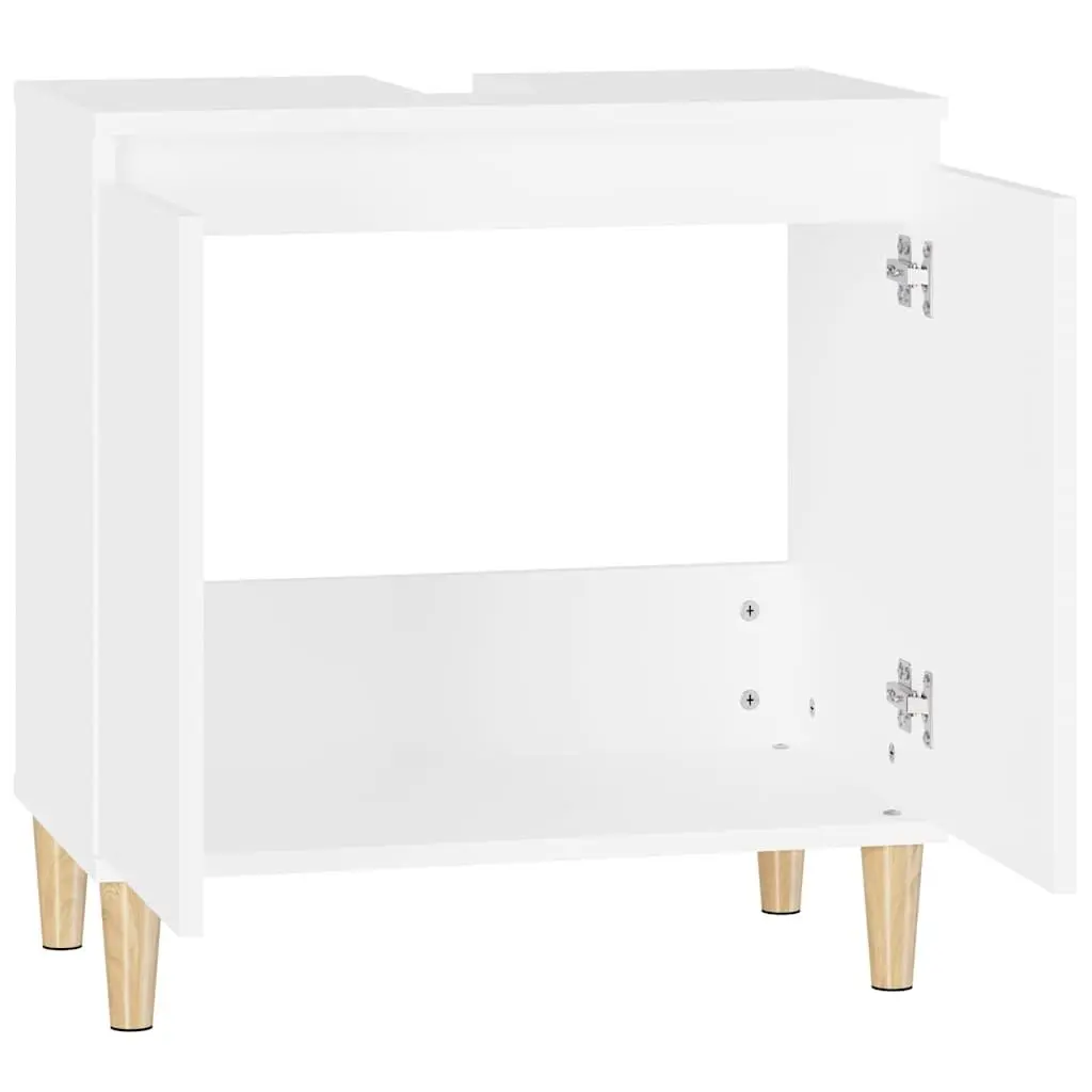 Bathroom Vanity Unit Sink Cabinet Storage Engineered Wood 58x33x60cm White