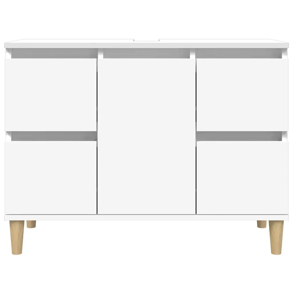 Bathroom Sink Cabinet Storage Engineered Wood 80x33x60 cm White