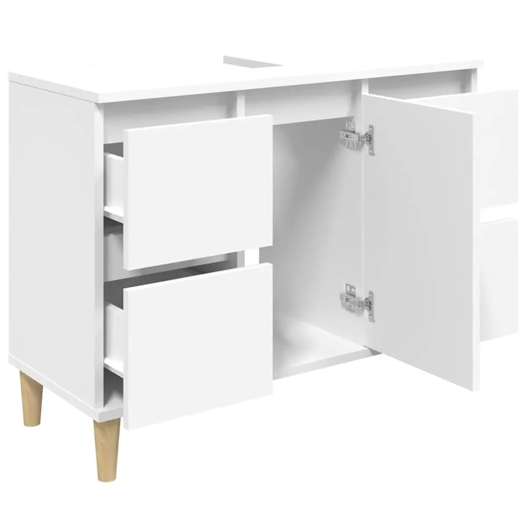 Bathroom Sink Cabinet Storage Engineered Wood 80x33x60 cm White