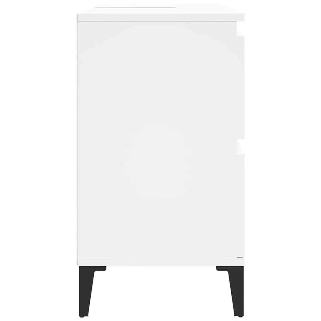 Bathroom Sink Cabinet Storage Vanity Unit 80x33x60cm White Engineered Wood
