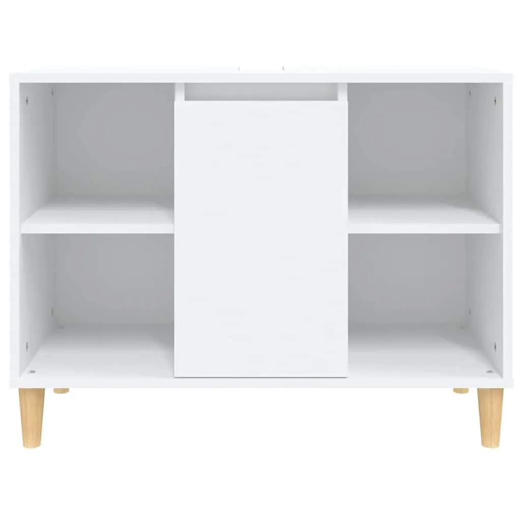 Bathroom Sink Cabinet Storage 80x33x60 cm White Engineered Wood Vanity Unit
